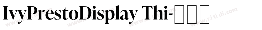 IvyPrestoDisplay Thi字体转换